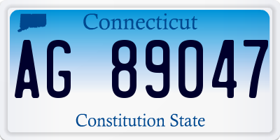 CT license plate AG89047