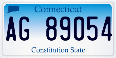 CT license plate AG89054