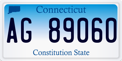 CT license plate AG89060