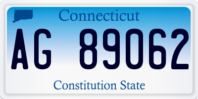 CT license plate AG89062
