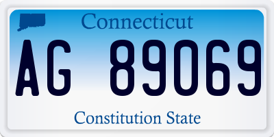 CT license plate AG89069