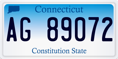 CT license plate AG89072