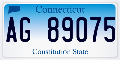 CT license plate AG89075