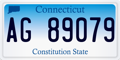 CT license plate AG89079