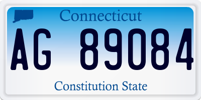 CT license plate AG89084