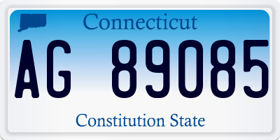 CT license plate AG89085