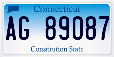 CT license plate AG89087
