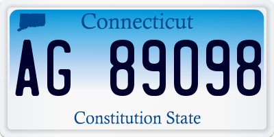 CT license plate AG89098