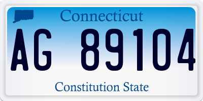 CT license plate AG89104