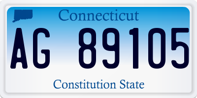 CT license plate AG89105