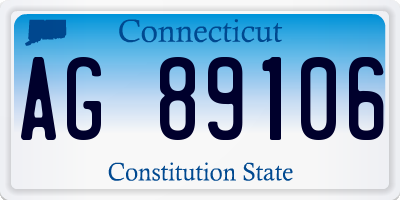 CT license plate AG89106
