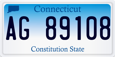 CT license plate AG89108