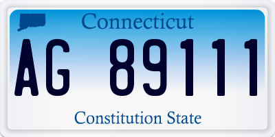 CT license plate AG89111