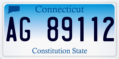 CT license plate AG89112