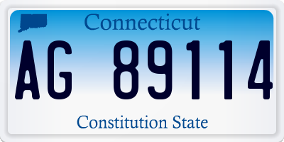 CT license plate AG89114