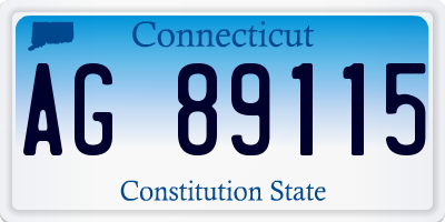 CT license plate AG89115