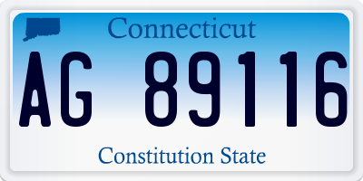 CT license plate AG89116