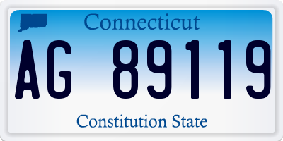 CT license plate AG89119