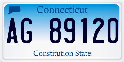 CT license plate AG89120