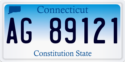CT license plate AG89121