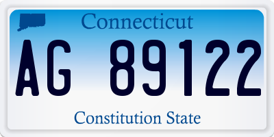 CT license plate AG89122