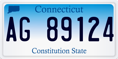 CT license plate AG89124