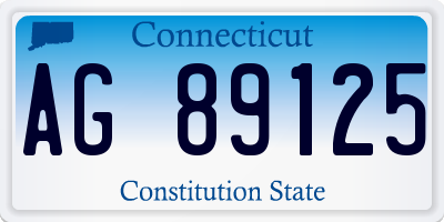 CT license plate AG89125