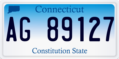 CT license plate AG89127