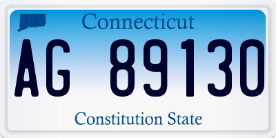 CT license plate AG89130