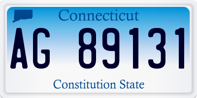 CT license plate AG89131