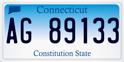 CT license plate AG89133