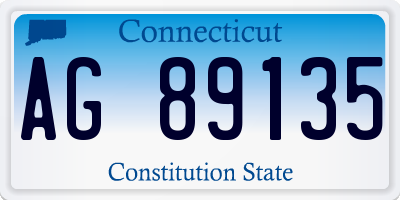CT license plate AG89135