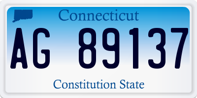 CT license plate AG89137