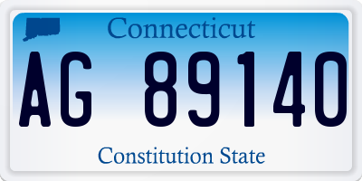 CT license plate AG89140