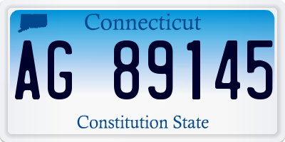 CT license plate AG89145