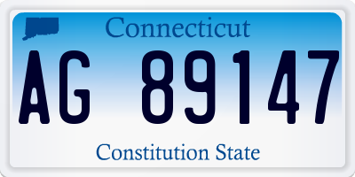 CT license plate AG89147