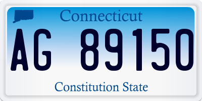 CT license plate AG89150