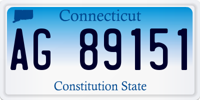 CT license plate AG89151