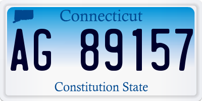 CT license plate AG89157