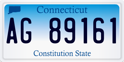 CT license plate AG89161