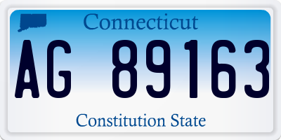 CT license plate AG89163