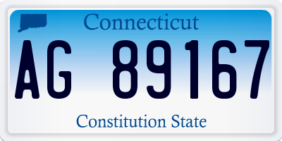 CT license plate AG89167