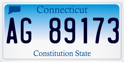 CT license plate AG89173