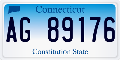 CT license plate AG89176