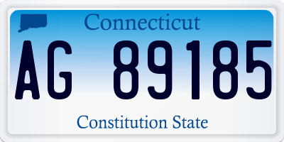 CT license plate AG89185