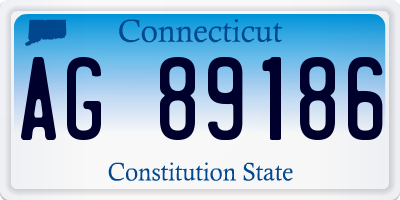 CT license plate AG89186