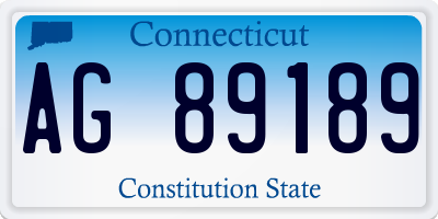 CT license plate AG89189