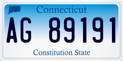 CT license plate AG89191
