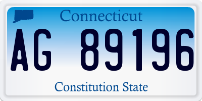 CT license plate AG89196