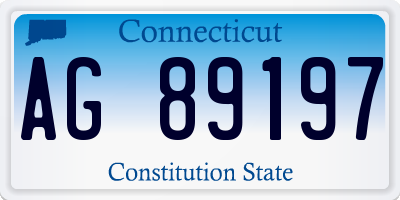 CT license plate AG89197